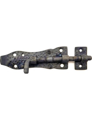 Azrlya Antika Tarz Dekoratif Pirinç Dövme Kapı Sürgüsü - 7cm, Oksit