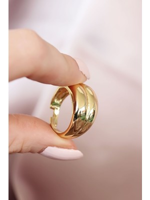 Azrlya Metal Gold Renk Ayarlamalı Kadın Yüzük - TJ-BYK1549