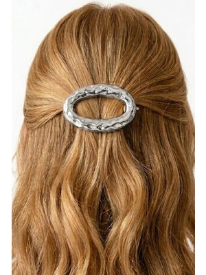 Caş Dekorasyon Gümüş Renk Metal Otomat Toka