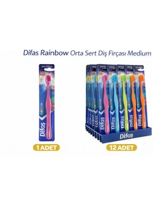Tuba Toptaş Difas Rainbow Orta Sert Diş Fırçası Medium