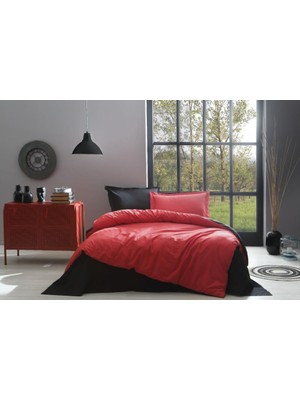 Virtustore Özdilek Çift Kişilik Ranforce Nev Takımı Colormix Kırmızı Siyah