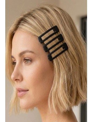 Caş Dekorasyon Siyah Renk 3'lü Yan Toka Set