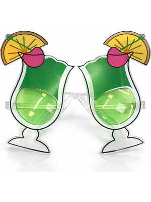 Virtustore Kokteyl Bardak Parti Gözlüğü Yeşil Renk