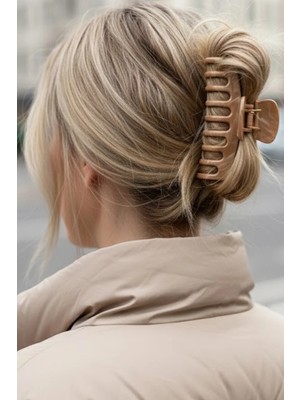 Caş Dekorasyon Kahverengi Kemik Mandal Toka