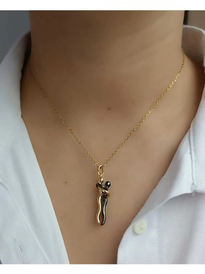 1.sınıf Çelik Kararma Yapmaz Sevgililer Günü Çift Kolyesi