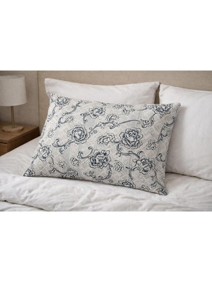 Çiçek Desenli Fermuarlı Yastık Kılıfı 7'li Takım