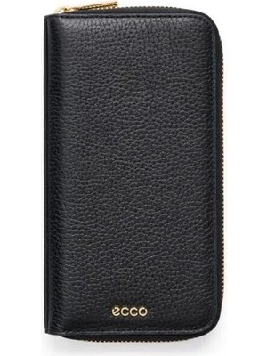 Ecco Wallet Zipped Pebbled Leather Jp