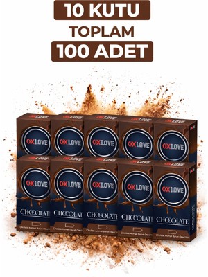 Tuba Toptaş Oxlove Chocolate Aromalı Prezervatif 10'lu 10 Kutu