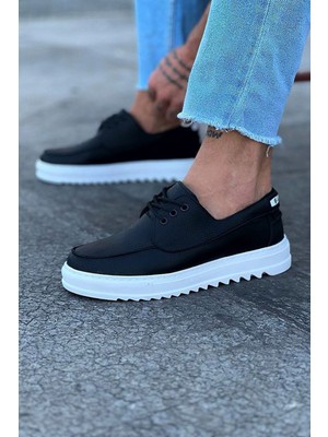Virtustore Siyah Erkek Saraclı Casual Ayakkabı