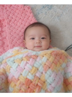 El Yapımı Alize Puffy Bebek Battaniyesi  El Örgüsü