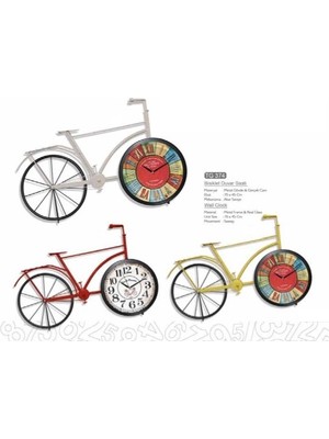 Duvar Saati, Bisiklet, 70X45 Cm, Metal, Tg 374