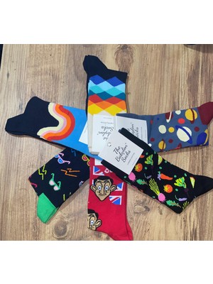 Çocuk İşleri 6'lı Renkli Desenli Çorap Seti 36-40