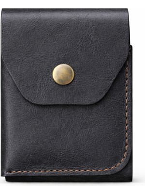 Bakani Leather El Yapımı Hakiki Deri Erkek Cüzdan – Çıtçıtlı Minimal Tasarım Kartlık Para Bölmeli