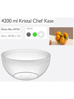 Dünya Şef Kase, Kristal, 4.2 L