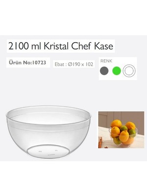 Dünya Şef Kase, Kristal, 2.1 L