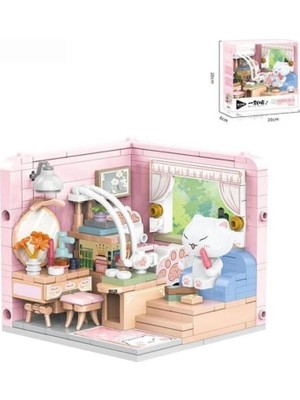 NessiWorld P885001 Kedi Odası 287 Parça Block Oyuncak
