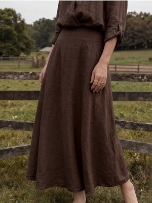 Deniz Ege Beli Lastikli Italyan Çan Etek Acı Kahve