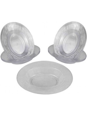 Hayaller Dükkanı Tabak Kase Kristal Mika Oval Şeffaf 10'li