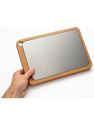 Epilons Ahşap Paslanmaz Çelik Kesim ve Sunum Tahtası