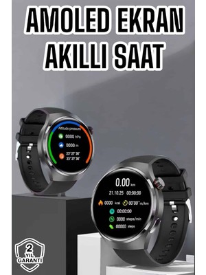 Akıllı Saat Bluetooth Bağlantılı Amoled Ekran Uyku ve Sağlık Takibi