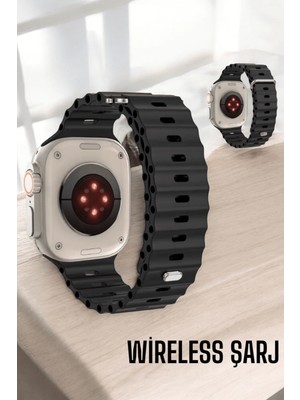 45 mm Gri Kasa Akıllı Saat Sesli Görüşme, Sağlık Takibi, Suya Dayanıklı