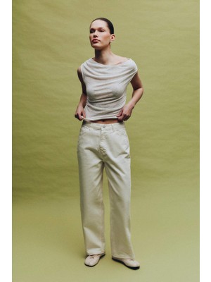 DeFacto Baggy Fit Normal Bel Gabardin Pantolon G9893AX26SP