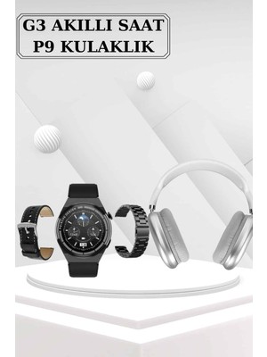 Yeni Nesil Sesli Görüşme Akıllı Saat ve Çoklu Şarj Girişli Bluetooth Kulaklık Nabız Ölçer