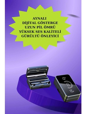 Aynalı Bluetooth Kulaklık ve Akıllı Saat Seti Anc Özelliği Dokunamatik