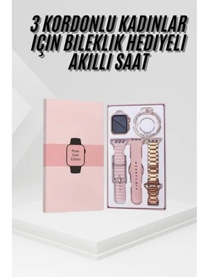 Yeni Nesil Kadın Akıllı Saat Gold Android ve Ios Uyumlu
