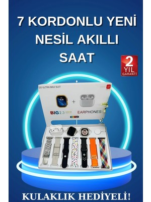 Akıllı Saat Bluetooth Kulaklık Adımsayar Sağlık Takibi Çağrı Cevaplama