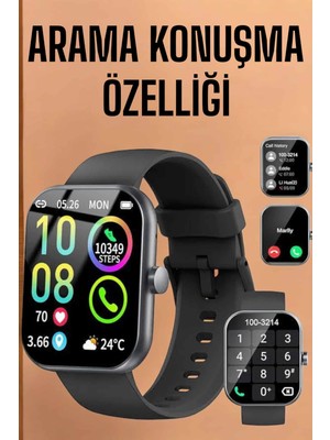 Akıllı Saat Tema Değiştirme Bluetooth Bağlantılı Arama Cevaplayan