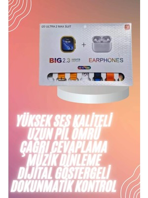 Yeni Nesil 7 Kordonlu Arama Bildirim Özellikli Kulaklık Hediyeli Akıllı Saat