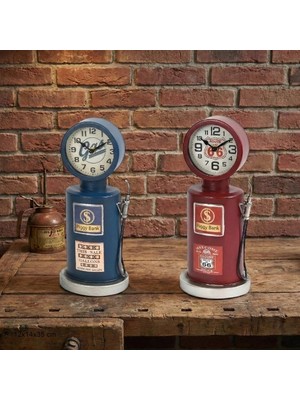 Epilons Retro Benzin Pompası Tasarımlı Masaüstü Saat