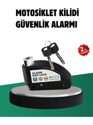 TeknoKapsül Titreşim Sensörlü Alarm Disk Kilidi Motosiklet Scooter Bisiklet