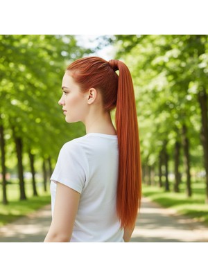 TeknoKapsül Bağlamalı Düz At Kuyruğu / Bakır