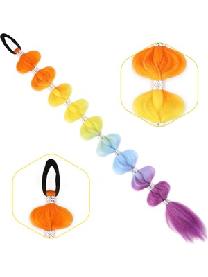 TeknoKapsül Örgülü Aksesuarlı Lastikli At Kuyruğu / ACM22