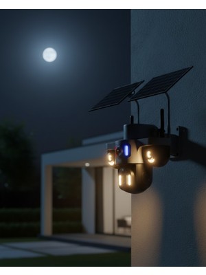 TeknoKapsül 4g Destekli Çift Güneş Panelli Ip Kamera Gece Görüşlü ve Sesli Iletişimli