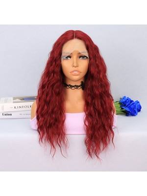 TeknoKapsül Kabarık Dalgalı Kızıl Tül Peruk