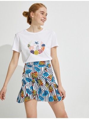 Koton El Emeği Etek Desenli Fırfırlı Pamuklu