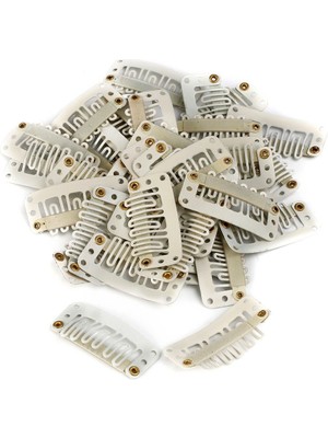 TeknoKapsül Çıt Çıt Klipsi Küçük / 10 Adet / Beyaz