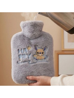 Epilons Stitch Figürlü Gri Peluş Sıcak Su Torbası 1 Litre