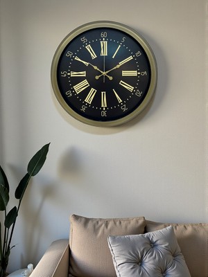TeknoKapsül 40 cm Metal Antik Roma Eskitme Duvar Saati