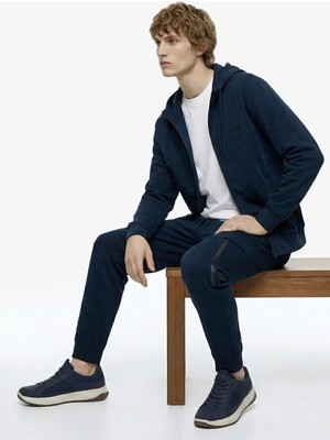 Jeep Kapüşon Yaka Düz Lacivert Erkek Sweatshırt J6SM-SWT7368