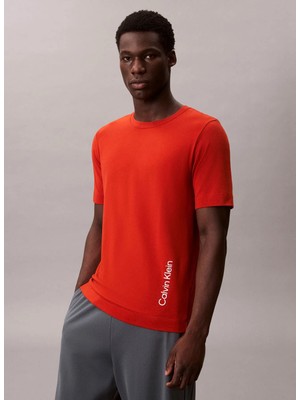 Calvin Klein Jeans Turuncu Erkek Regular Fit T-Shirt LVGMF5K106YTR Ss Tee