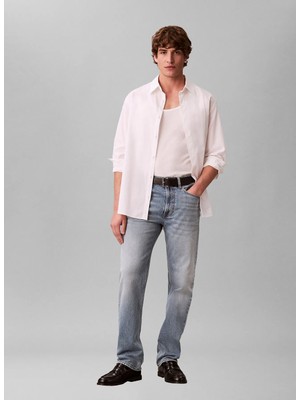 Calvin Klein Jeans Normal Bel Straight Açık Mavi Erkek Denim Pantolon LV04RE703G2TI Açık Mavi Denim Pant
