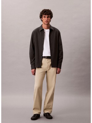 Calvin Klein Jeans Standart Bel Rahat Bej Erkek Chino Pantolon LV04RB602GNSU Bej Chino Pantolon
