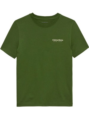 Calvin Klein Baskılı Yeşil Erkek Çocuk T-Shirt IB0IB02608LTQ
