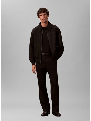 Calvin Klein Siyah Erkek Ceket LV04LE507GUB1_LS Nylon Collared Rev