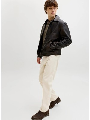 Jack & Jones Ekru Erkek Relaxed Denim Pantolon 12289530 Jjıchrıs Jjorıgınal Sq 813