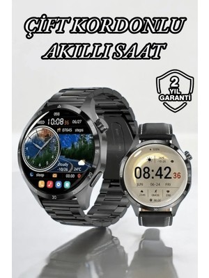 Çift Kordonlu Yüksek Çözünürlüklü Akıllı Saat Uyku Izleyici & Spor Modları